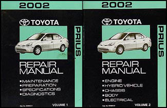 2002 Toyota Prius Repair Manual Set Original