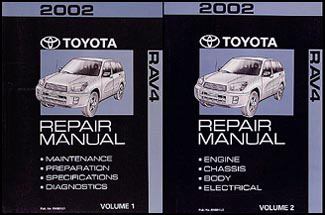 2002 Toyota RAV4 Repair Manual Set Original