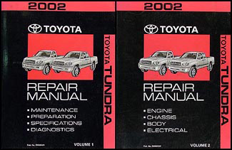 2002 Toyota Tundra Repair Manual Set Original