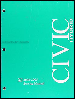 2003-2005 Honda Civic Hybrid Repair Manual Original 