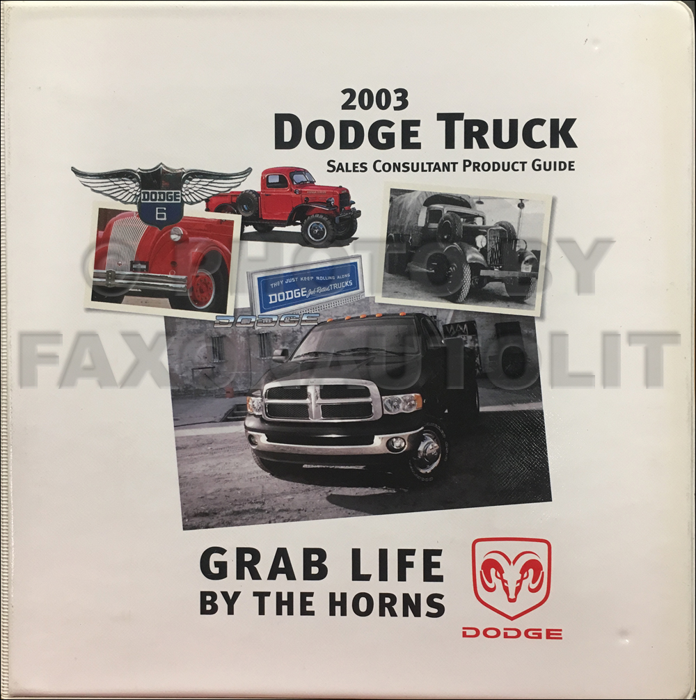 2003 Dodge Truck Data Book and Color & Upholstery Album Original