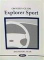 2002 Ford Explorer Sport 2-door SUV Owner's Manual Original