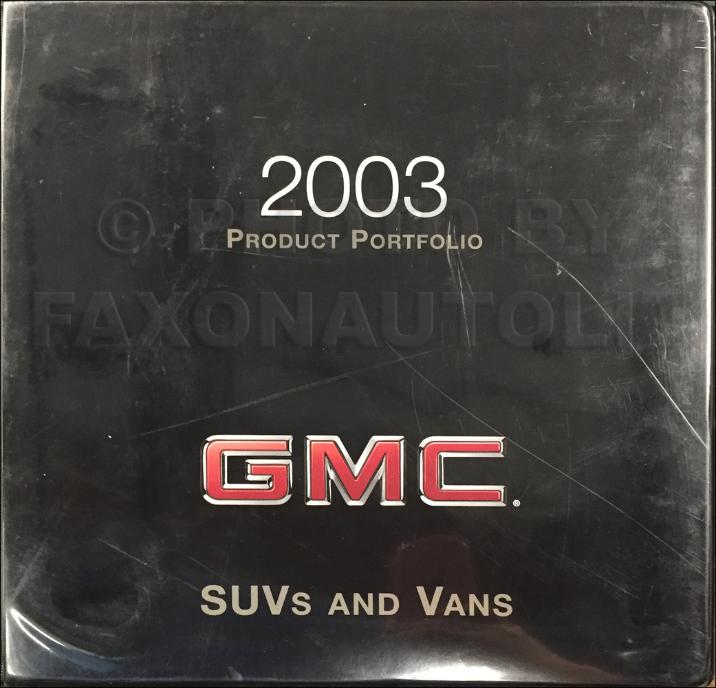 2003 GMC SUV & Van Color & Upholstery Dealer Album/Data Book Original