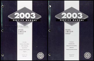 2003 Cadillac CTS Repair Manual 2 Original Volume Set