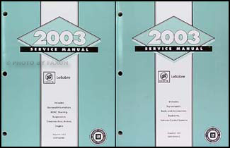 2003 Buick Le Sabre Repair Manual Original 2 Volume Set 