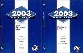 2003 Cadillac Deville Repair Manual Original 2 Volume Set 