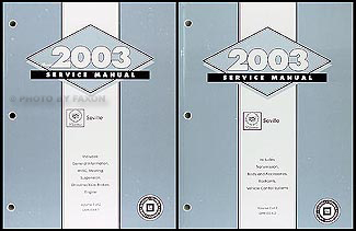 2003 Cadillac Seville Repair Manual Original 2 Volume Set 