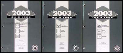 2003 Trailblazer, Envoy, Bravada Repair Manual Original 3 Volume Set 