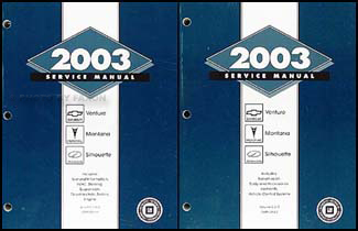 2003 Venture Montana Silhouette Repair Manual Original 2 Volume Set 
