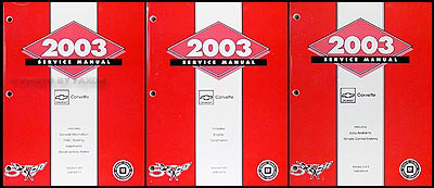 2003 Chevrolet Corvette Repair Manual Original 3 Volume Set 