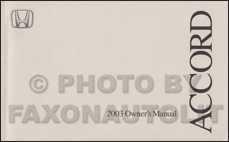 2003 Honda Accord Coupe Owner's Manual Original 2 Door