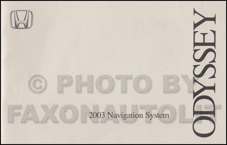 2003 Honda Odyssey Van Navigation System Owners Manual Original