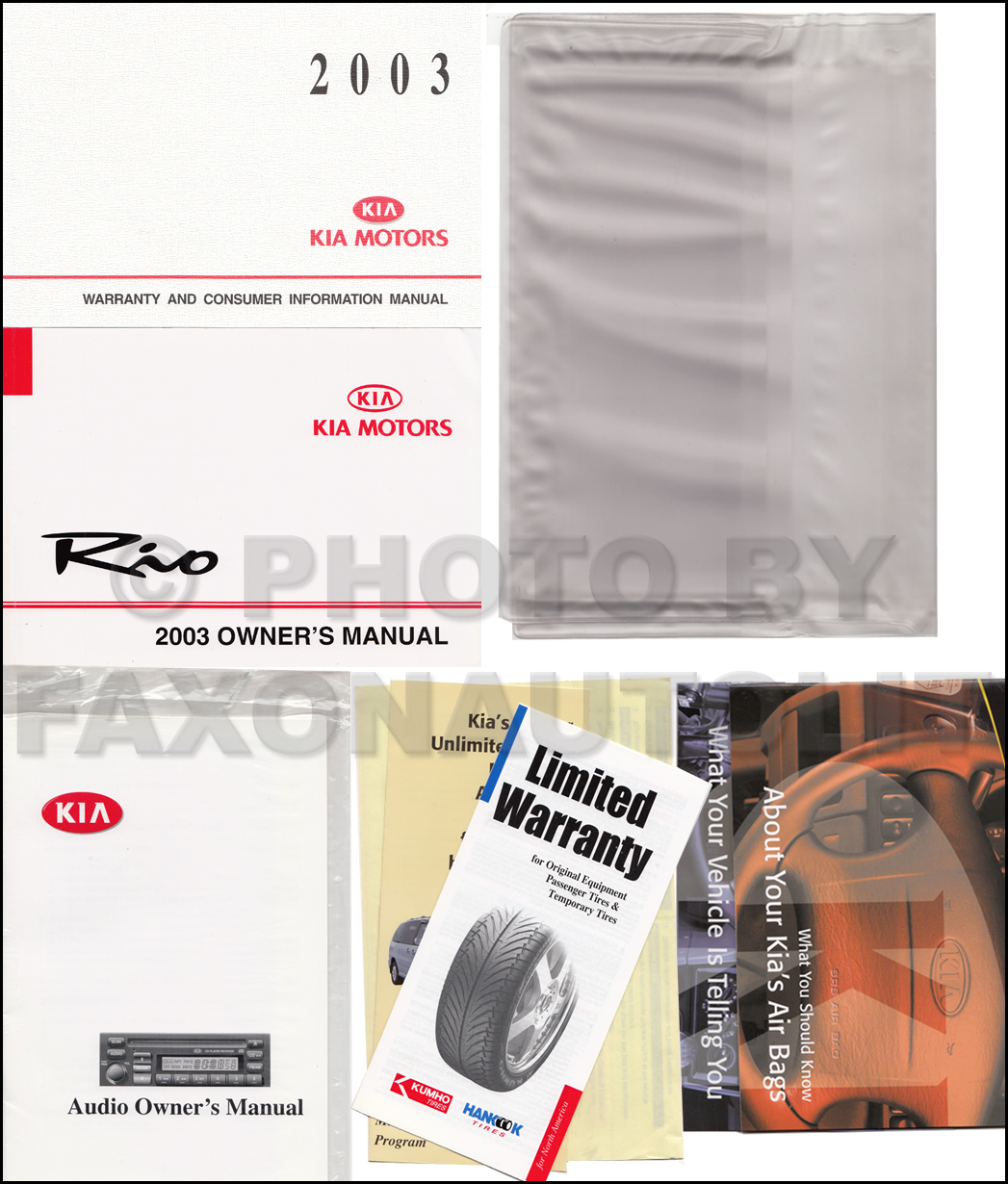 2003 Kia Rio Owners Manual Original