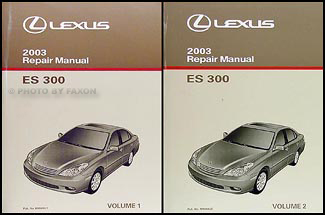 2003 Lexus ES 300 Repair Manual Original 2 Volume Set