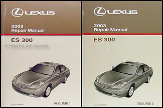 2003 Lexus ES 300 Complete Shop Service Repair Manual Set – Paper, Bishko, OEM, New