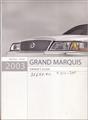2003 Mercury Grand Marquis Owner's Manual Original