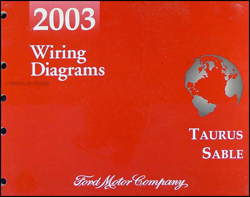 2003 Ford Taurus & Mercury Sable Wiring Diagrams Manual Original