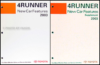 2003 Toyota 4Runner Features Manual Set Original