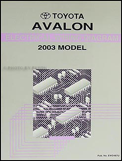 2003 Toyota Avalon Wiring Diagram Manual Original