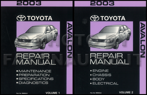 2004 Toyota Avalon Repair Manual 2 Volume Set Original 
