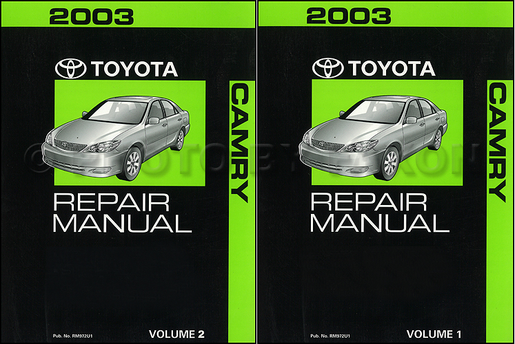 2002 Toyota Camry Repair Manual 2 Volume Set Original 