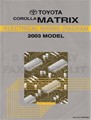 2003 Toyota Corolla Matrix Wiring Diagram Manual Original