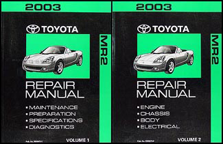 2003 Toyota MR2 Spyder Repair Manual Original