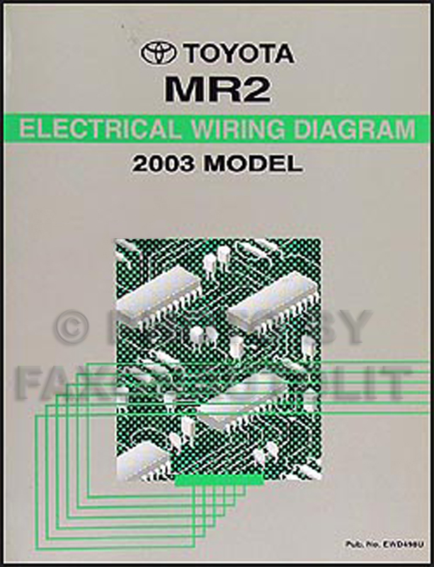 2003 Toyota MR2 Wiring Diagram Manual Original