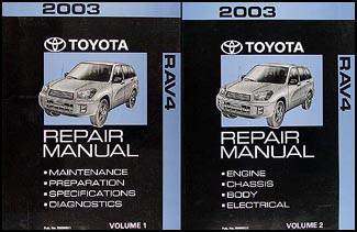 2003 Toyota RAV4 Repair Manual Set Original 