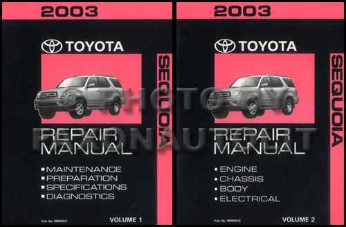 2004 Toyota Sequoia Repair Manual Original Set