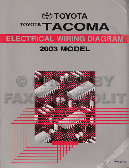 2003 Toyota Tacoma Pickup Wiring Diagram Manual 
