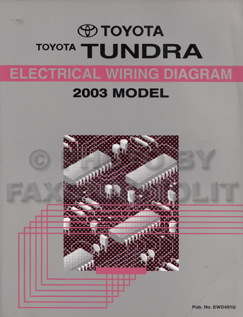 2003 Toyota Tundra Wiring Diagram Manual Original