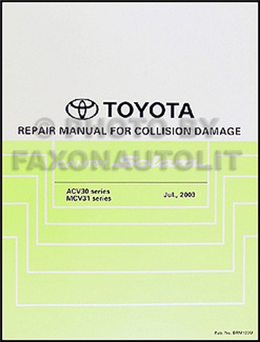 2004-2008 Toyota Camry Solara Body Collision Repair Manual Original
