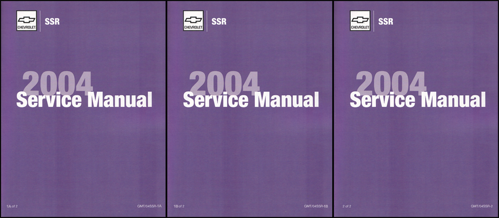 2004 Chevrolet SSR Repair Shop Manual Factory Reprint 3 volume set