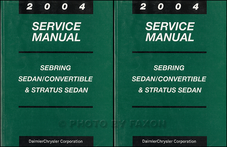 2004 Stratus and Sebring Sedan and Convertible Repair Shop Manual Set Original