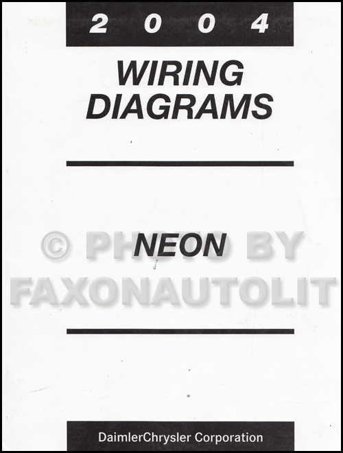 2004 Dodge Neon Wiring Diagram Manual Original