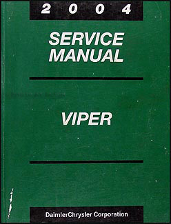 2004 Dodge Viper Repair Manual Original 