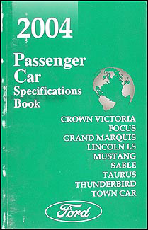 2004 Ford Lincoln Mercury Service Specifications Book Original