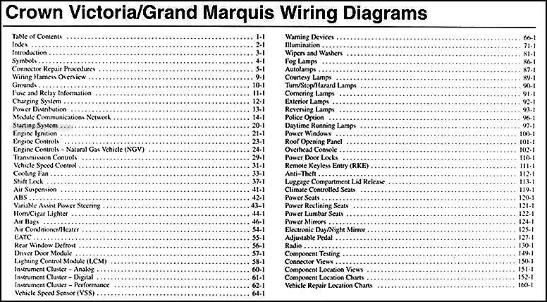 2004 Crown Victoria & Grand Marquis Original Wiring Diagram Manual  Wiring Diagram 2004 Ford Crown Victoria    Faxon Auto Literature