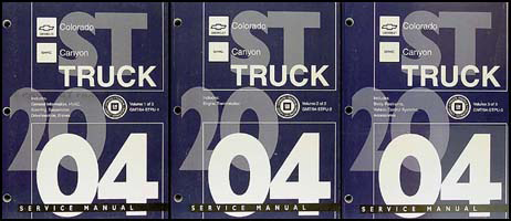 2004 Colorado and Canyon Repair Manual Original 3 Volume Set 