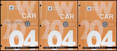 2004 Buick Regal and Century Repair Manual Original 3 Volume Set 