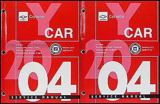 2004 Chevrolet Corvette Repair Manual Original 2 Volume Set 
