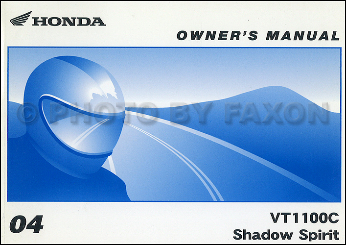 2004 Honda VT1100C Shadow Spirit Motorcycle Owner's Manual Original