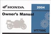 2004 Honda VT750C Shadow Aero Motorcycle Owner's Manual Original