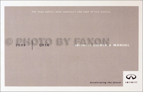 2004 Infiniti QX56 Owner's Manual Original