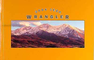 2004 Jeep Wrangler Original Owner's Manual