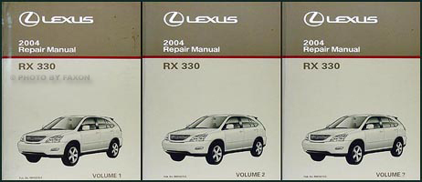 2004 Lexus RX 330 Repair Manual Original 3 Volume Set