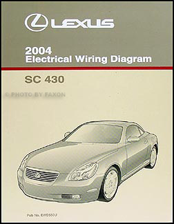 2004 Lexus SC 430 Wiring Diagram Manual Original