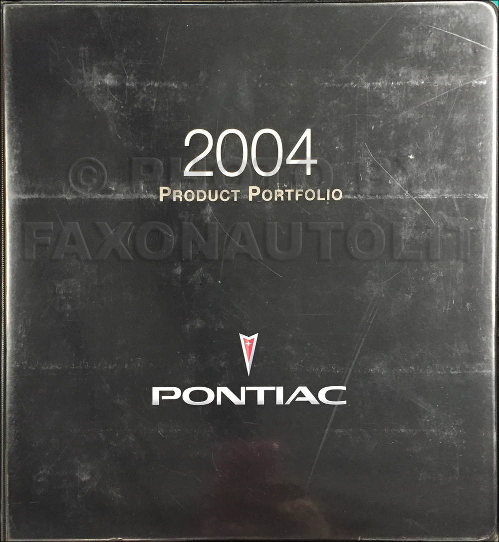 2004 Pontiac Color & Upholstery, Data Book Dealer Album Original
