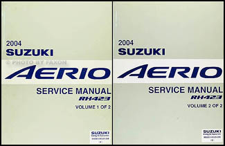 2004 Suzuki Aerio Repair Manual 2 Volume Set Original 